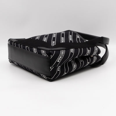 Navy Cabas XS Black Cotton Canvas