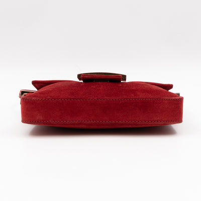 Mini Mamma Baguette Red Suede Leather