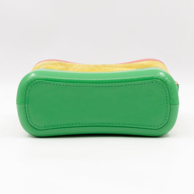 Gabrielle Hobo Small Yellow Suede Green Pink Leather