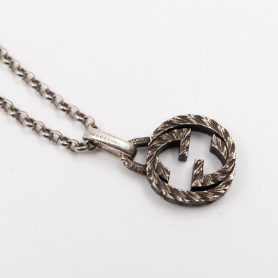 Interlocking G Pendant Necklace 925 Silver