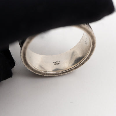 Double G Logo Ring Silver