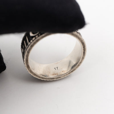 Double G Logo Ring Silver