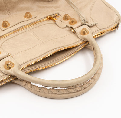 Work Giant 21 Beige Leather Gold