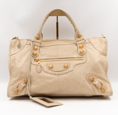 Work Giant 21 Beige Leather Gold