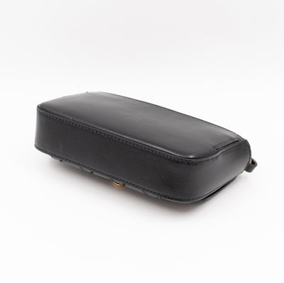 Mini Quilted Pocket Bag Black Leather