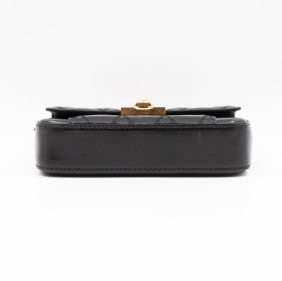 Mini Quilted Pocket Bag Black Leather