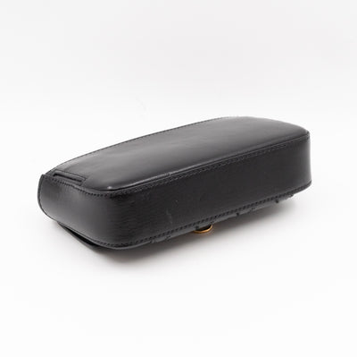 Mini Quilted Pocket Bag Black Leather