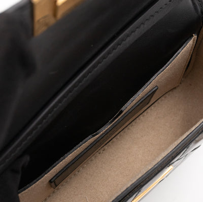 Mini Quilted Pocket Bag Black Leather