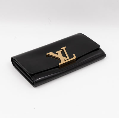 Louise Wallet Black Vernis