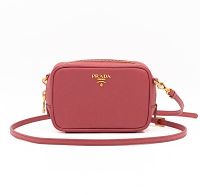 Camera Bag Pink Leather
