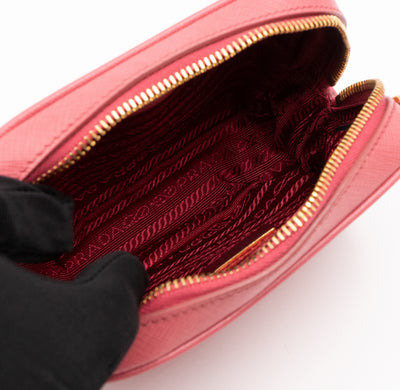Camera Bag Pink Leather
