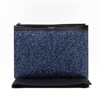 Folio Clutch Blue Glitter
