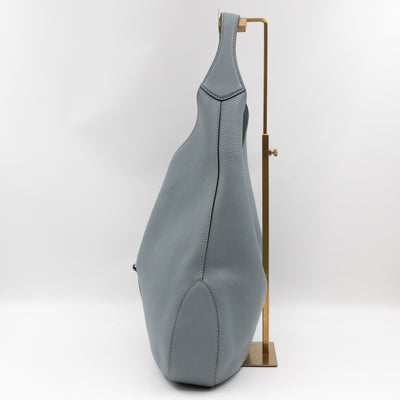 Jackie Large Hobo Bag Smoke Blue Leather