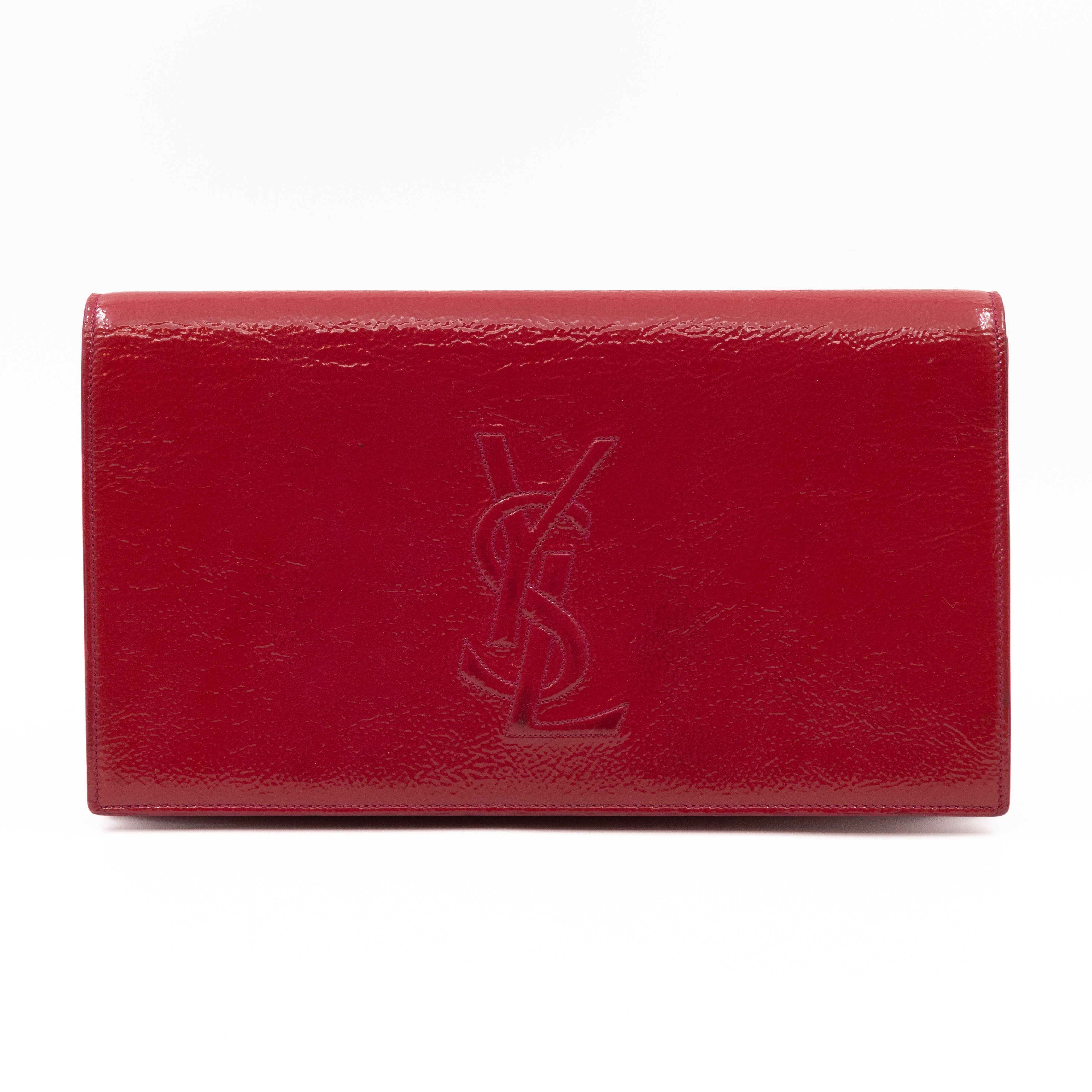 Belle De Jour Clutch Patent Leather Red