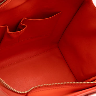 Mini Luggage Orange Leather