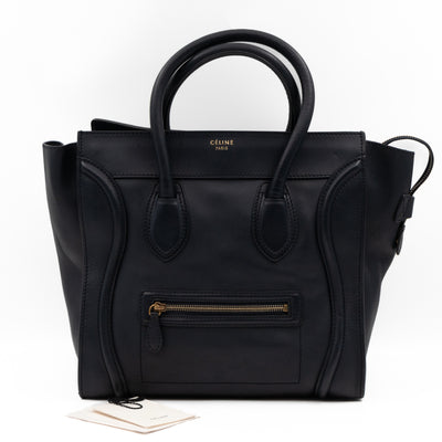 Mini Luggage Dark Blue Leather