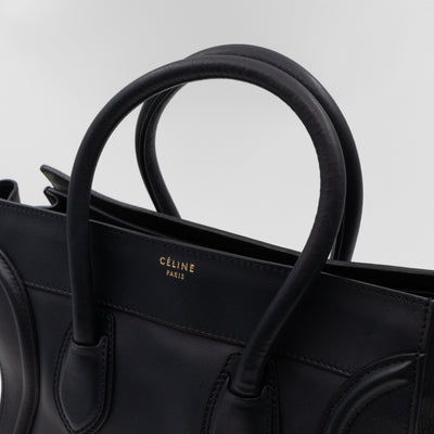 Mini Luggage Dark Blue Leather