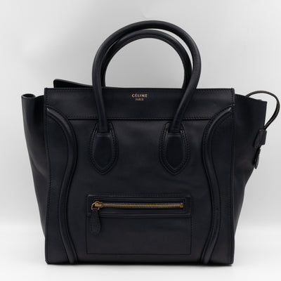 Mini Luggage Dark Blue Leather