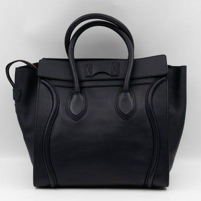 Mini Luggage Dark Blue Leather