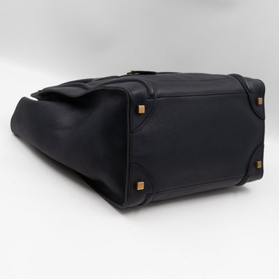 Mini Luggage Dark Blue Leather