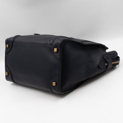 Mini Luggage Dark Blue Leather