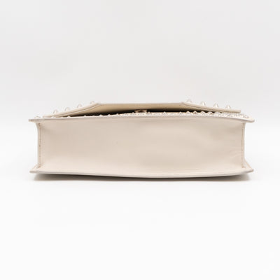 Studded Medium Betty Bag White Leather