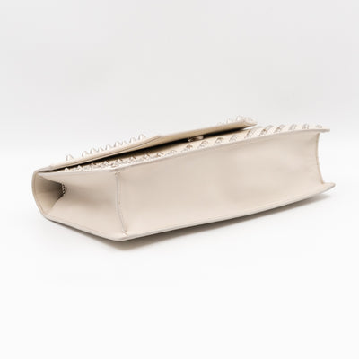 Studded Medium Betty Bag White Leather