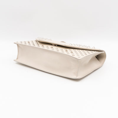 Studded Medium Betty Bag White Leather