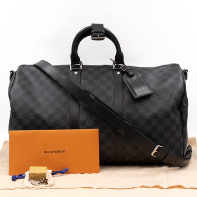 Keepall 45 Bandouliere Damier Graphite