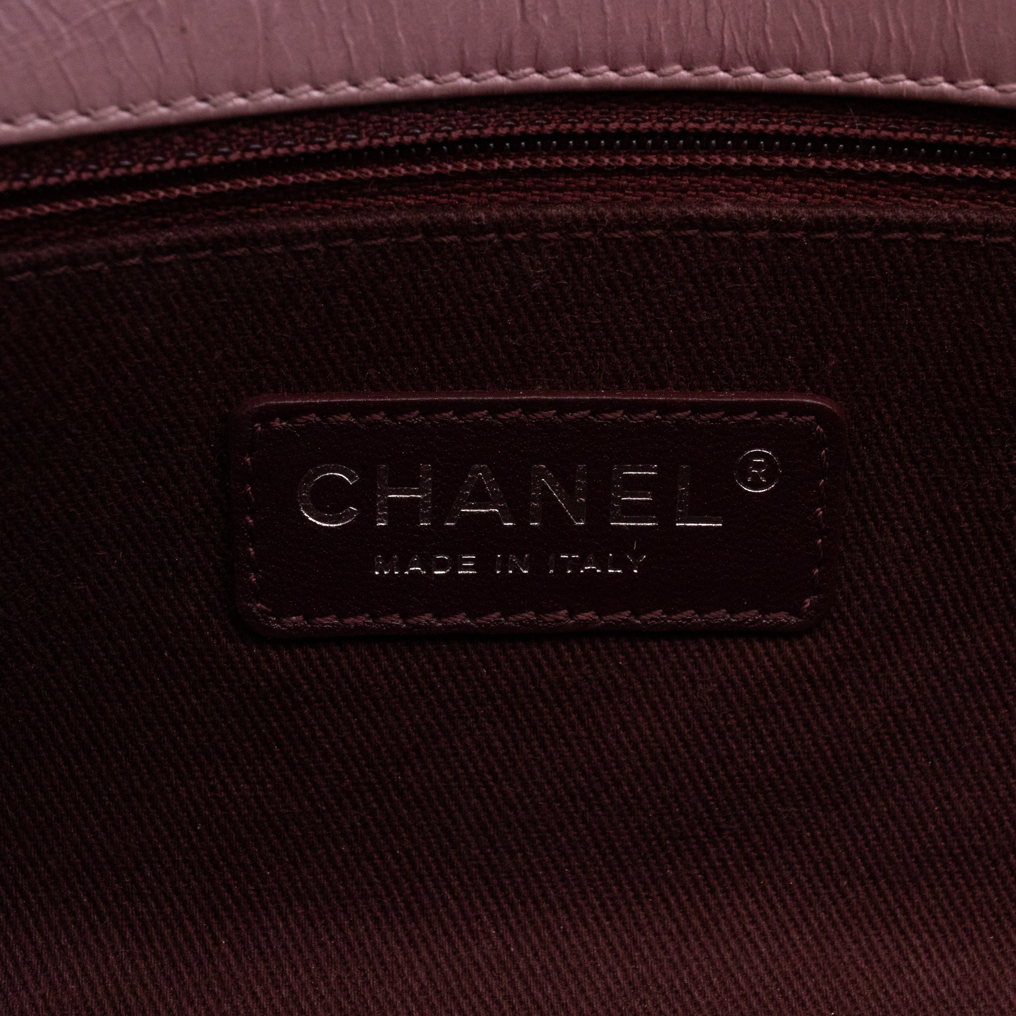 Coco Pleats Single Flap Small Pearly Pink Iridescent Leather