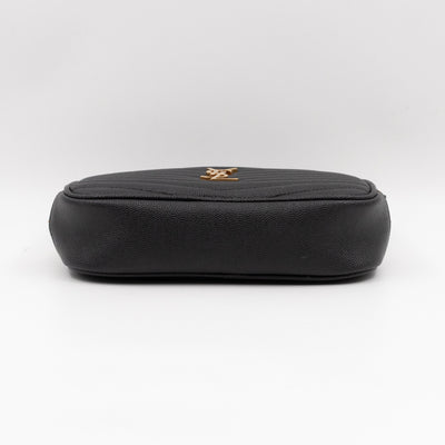 Lou Mini Camera Bag Black Grained Leather