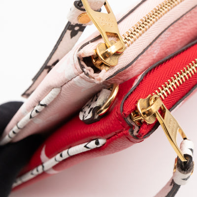 Double Zip Pochette Monogram Giant Red