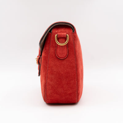 Lady Web Medium Red Suede