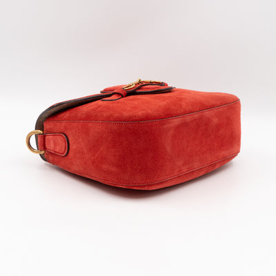 Lady Web Medium Red Suede