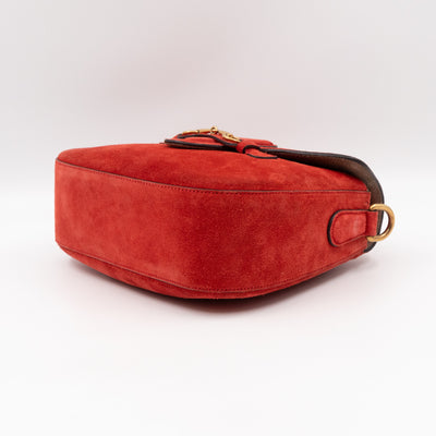 Lady Web Medium Red Suede
