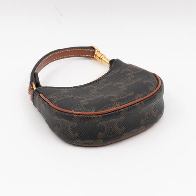 Micro Ava Bag Triomphe Canvas Tan Calfskin Leather