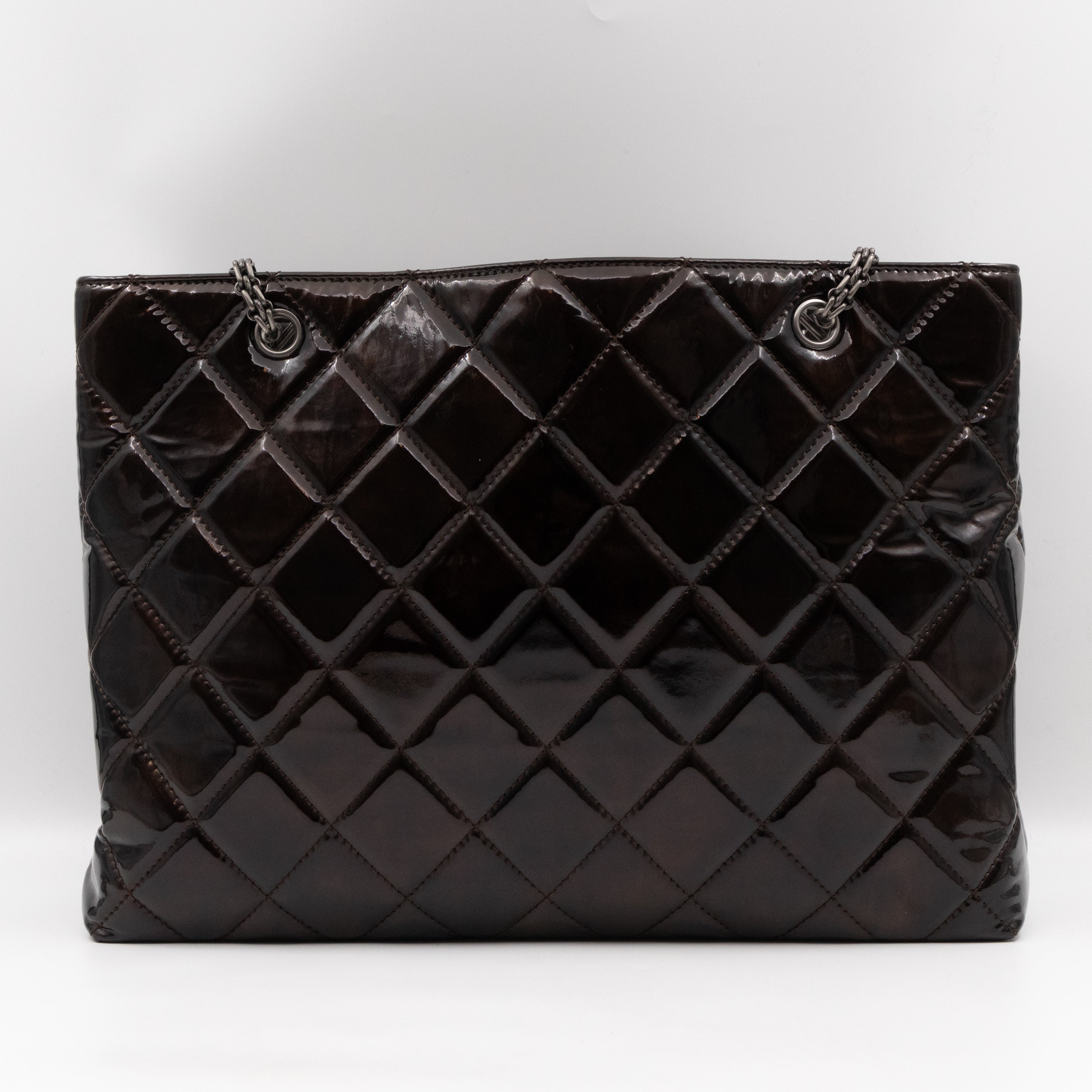 Reissue East West Tote Quilted Burgundy Patent Leather