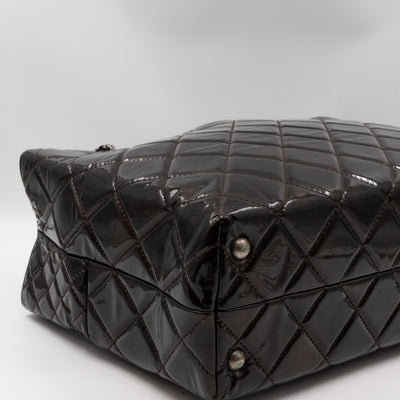 Reissue East West Tote Quilted Burgundy Patent Leather