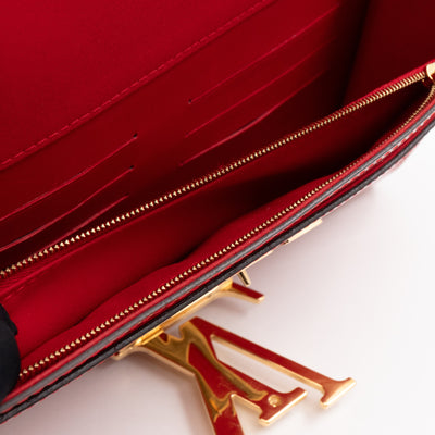 Louise Clutch Red Vernis Gold