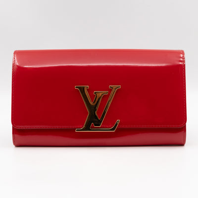 Louise Clutch Red Vernis Gold