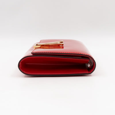 Louise Clutch Red Vernis Gold