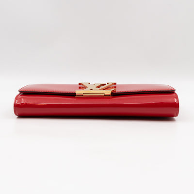 Louise Clutch Red Vernis Gold