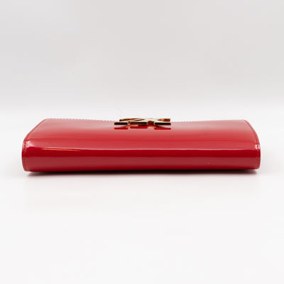Louise Clutch Red Vernis Gold