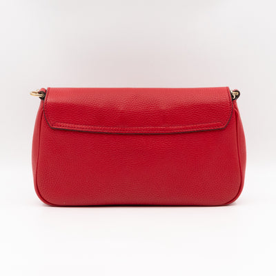 Soho Flap Chain Bag Red Leather