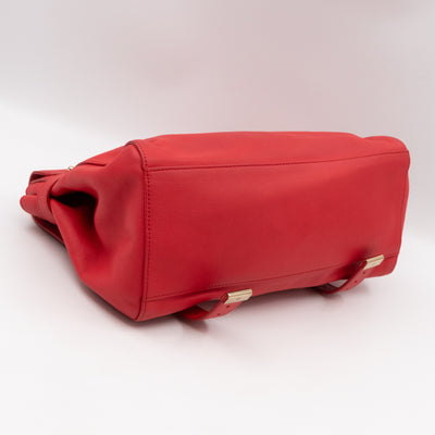 Alexa Smooth Pinkish Red Leather
