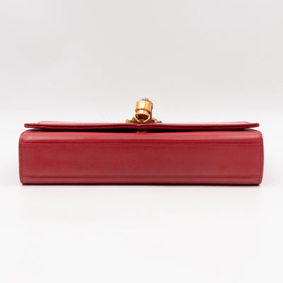 Kate Medium Tassel Red Leather