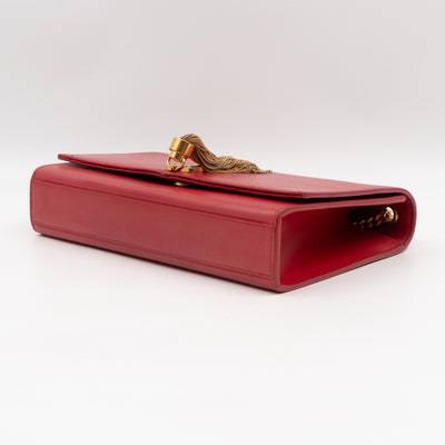 Kate Medium Tassel Red Leather