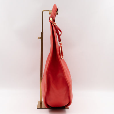 Diorita Hobo Bag Vermillion Orange Leather