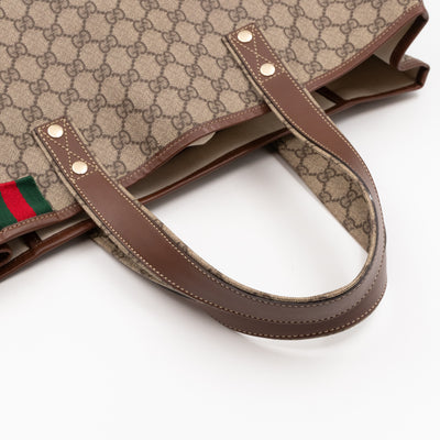 Signature Web Loop Medium Tote GG Supreme