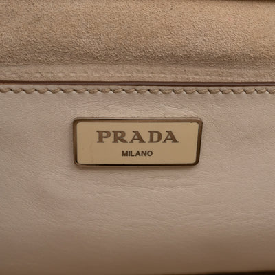 Galleria Hand Stitch Double Zip White Leather
